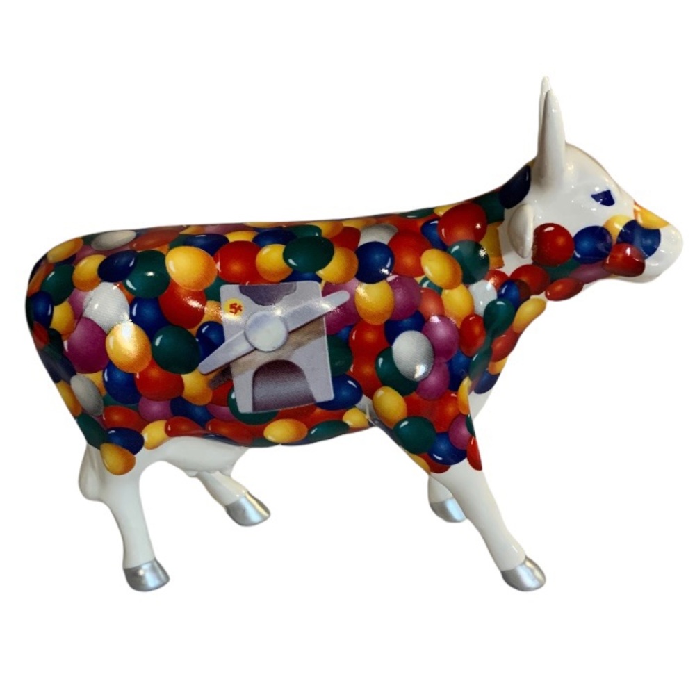 2002 Westland Cow Parade "THE BUBBLE GUM-BULL MACHINE" # 7307 Ceramic * Read *